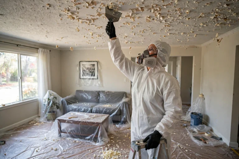 Popcorn Ceiling Removal Cost 2026: Prices & Asbestos Notes