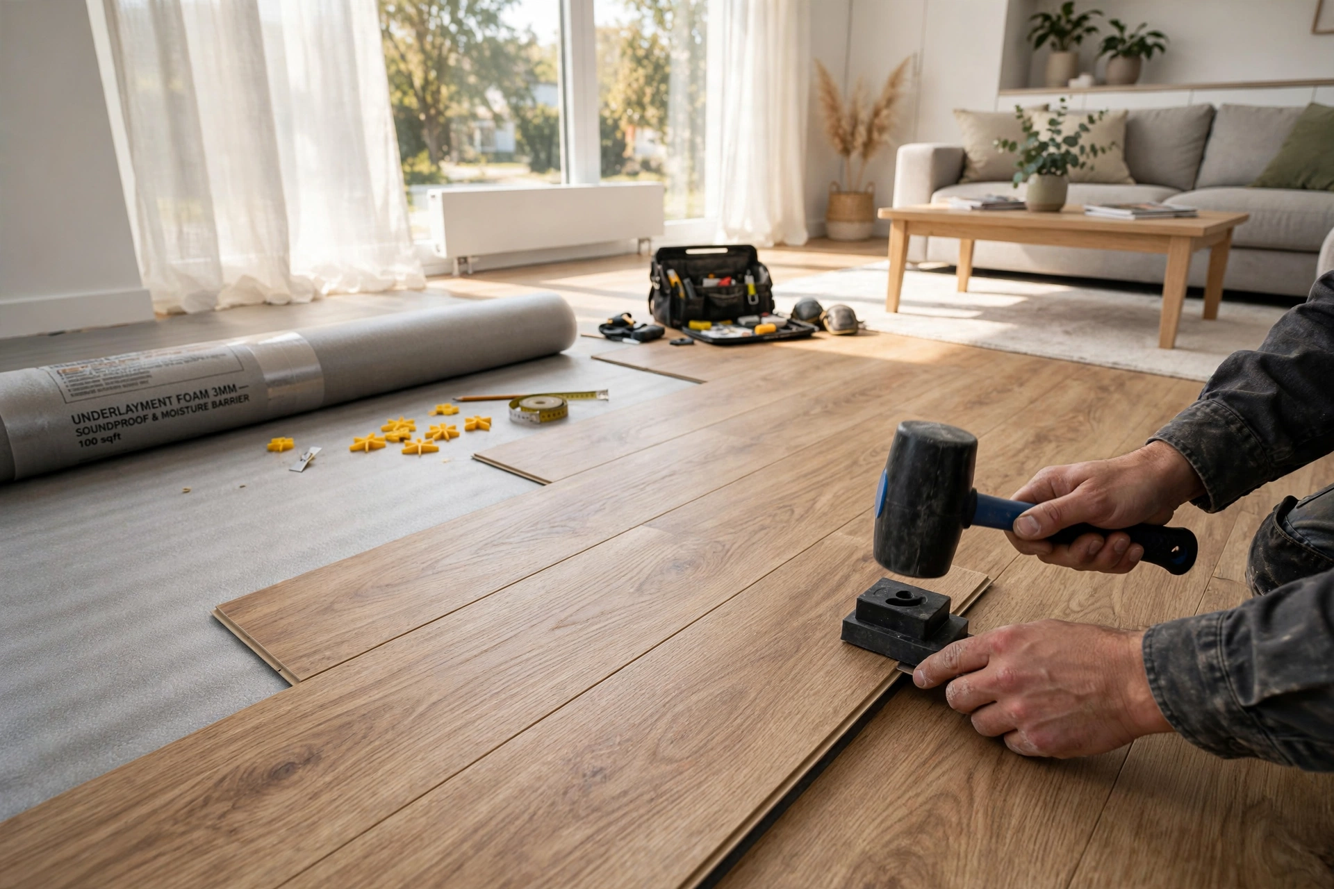 Laminate Flooring Installation Cost 2026: Per Sq Ft